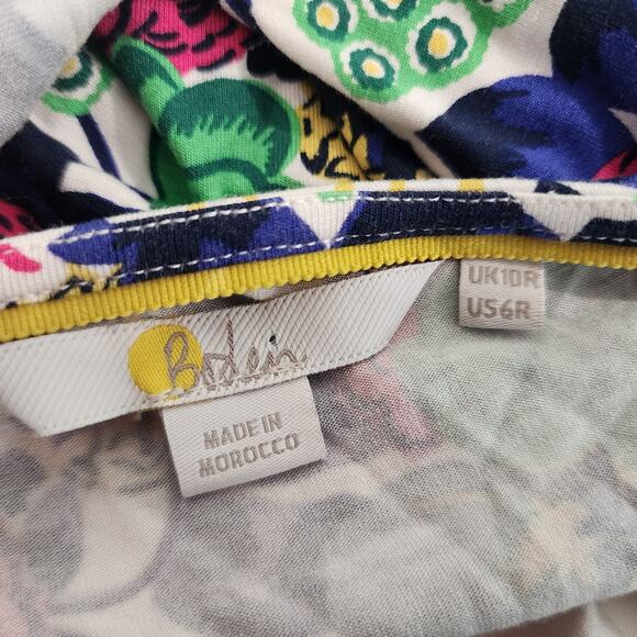 Boden Floral Wrap Dress Jersey Stretch Colorful Short Sleeve Size 6R - Picture 7 of 8